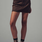 The Sleek & Suede Mini Skort