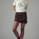 The Sleek & Suede Mini Skort