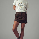 The Sleek & Suede Mini Skort
