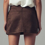 The Sleek & Suede Mini Skort