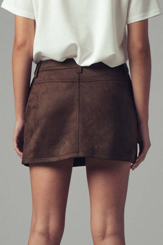 The Sleek & Suede Mini Skort