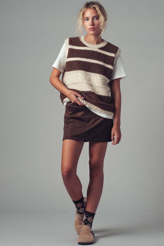 The Sleek & Suede Mini Skort