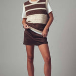 The Sleek & Suede Mini Skort