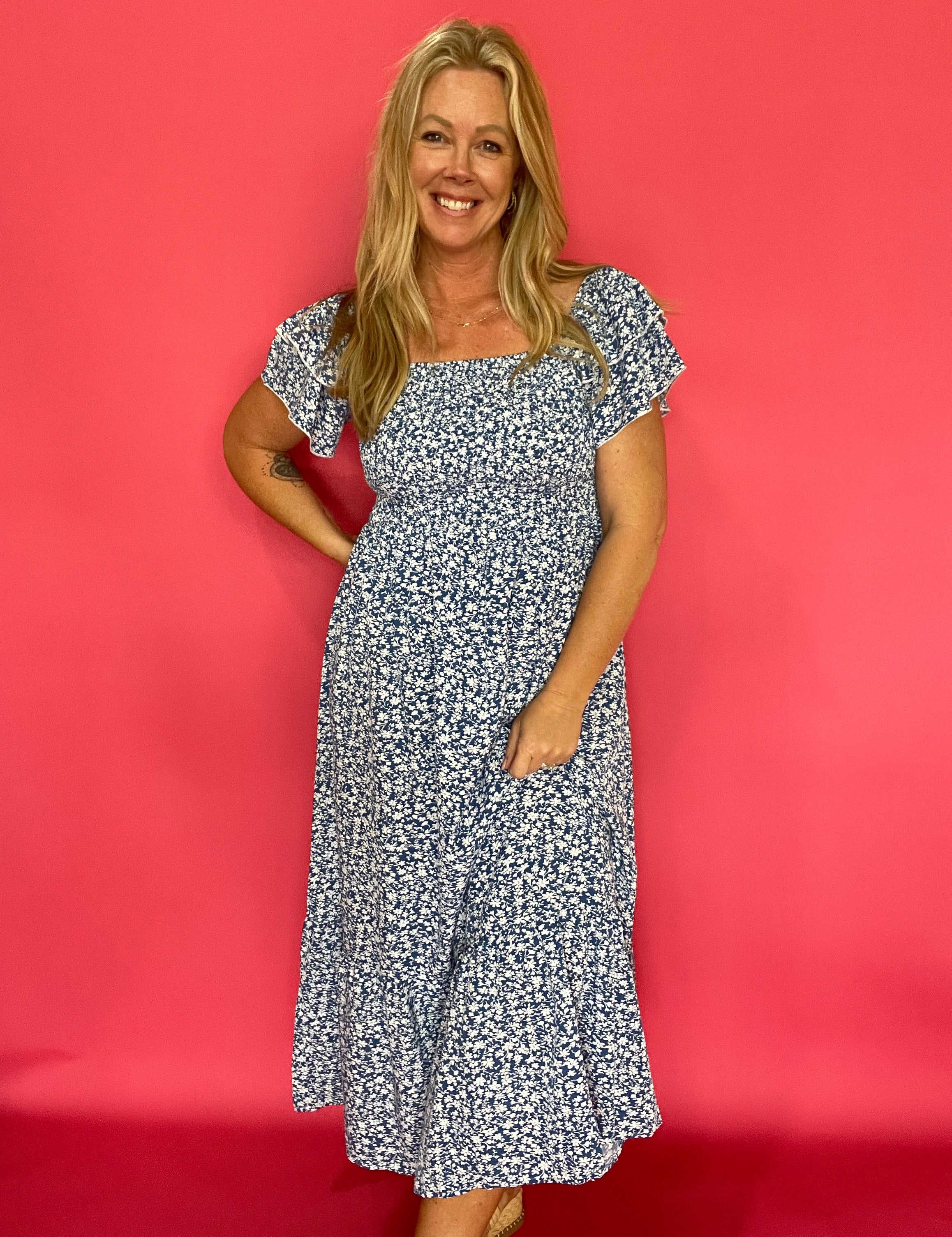 The Sunday Garden Midi Dress - Shabby 2 Chic Boutiques