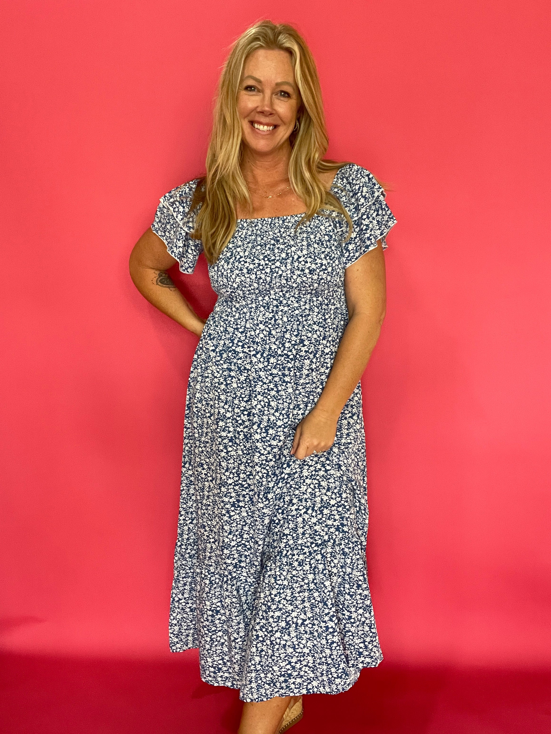 The Sunday Garden Midi Dress - Shabby 2 Chic Boutiques