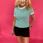 The “Sunny Side Stripe” Tee in Green - Shabby 2 Chic Boutiques