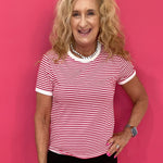 The “Sunny Side Stripe” Tee in Red - Shabby 2 Chic Boutiques
