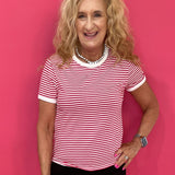 The “Sunny Side Stripe” Tee in Red - Shabby 2 Chic Boutiques