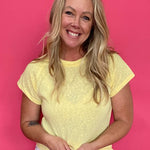 The “Sunshine & Chill” Boxy Tee in Yellow - Shabby 2 Chic Boutiques