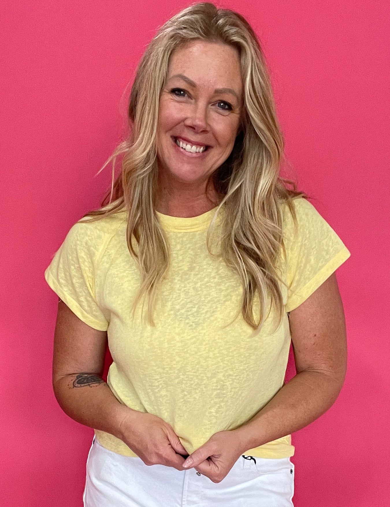 The “Sunshine & Chill” Boxy Tee in Yellow - Shabby 2 Chic Boutiques