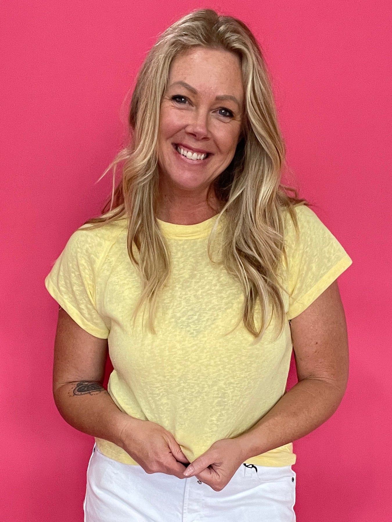 The “Sunshine & Chill” Boxy Tee in Yellow - Shabby 2 Chic Boutiques