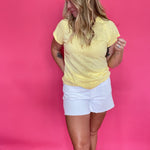 The “Sunshine & Chill” Boxy Tee in Yellow - Shabby 2 Chic Boutiques