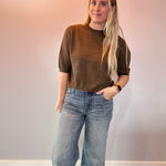 The Sutton Sweater Top in Olive