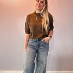 The Sutton Sweater Top in Olive