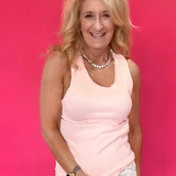 The Sweet Detail Ribbed Lace Tank in Pink
