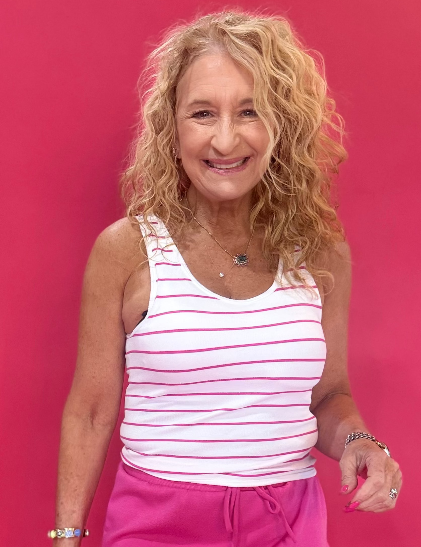 The “Sweet & Sporty” Seamless Stripe Tank - Shabby 2 Chic Boutiques