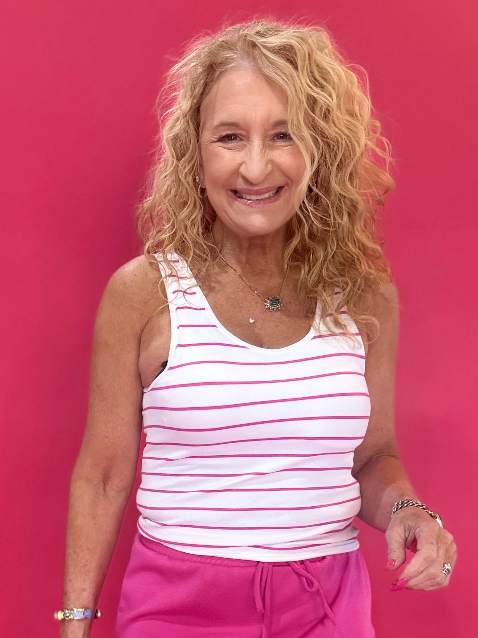 The “Sweet & Sporty” Seamless Stripe Tank - Shabby 2 Chic Boutiques