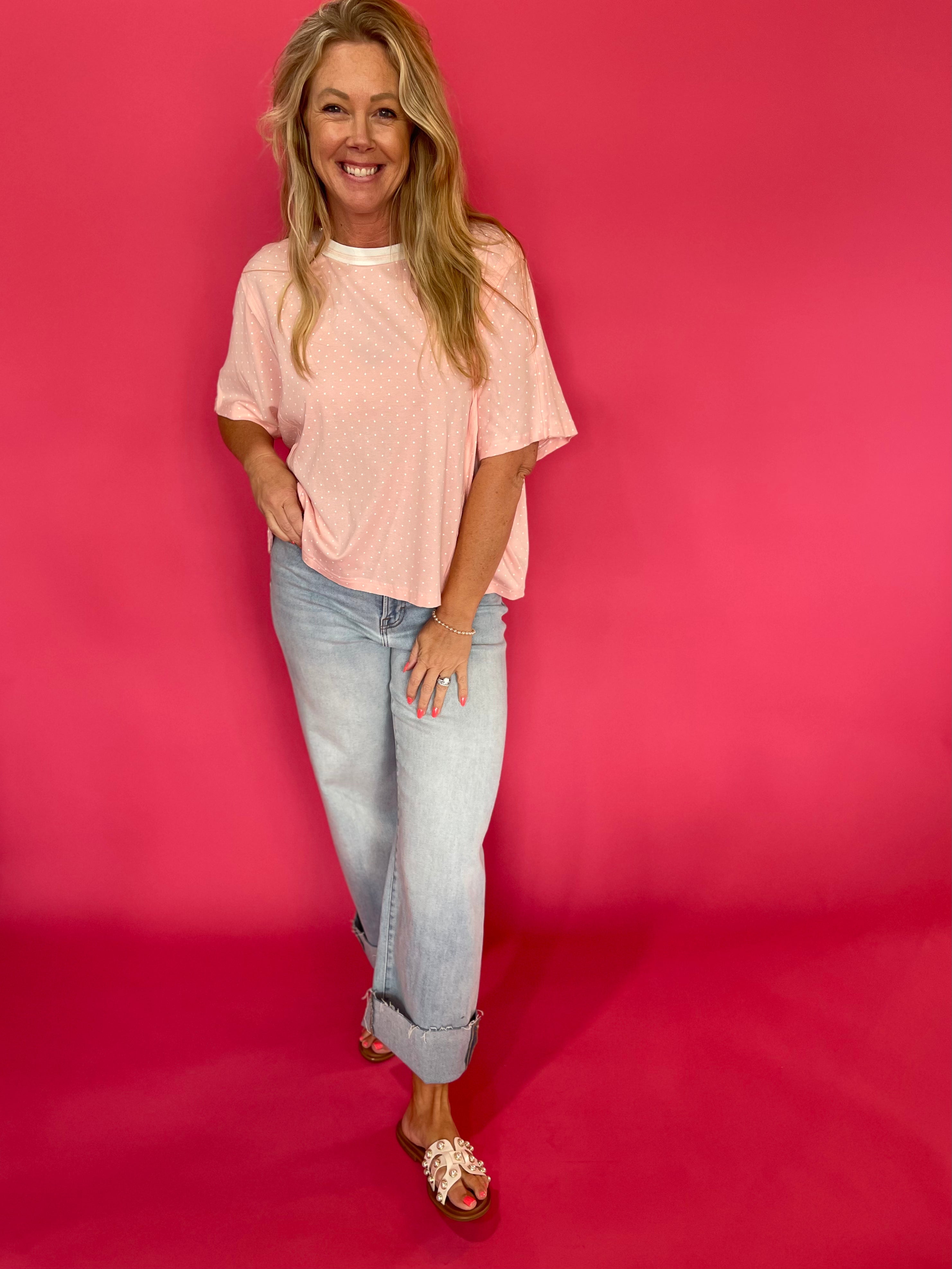 The Sweet Spot Polka Dot Knit Top