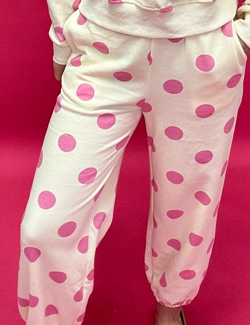 The Sweet Spot Polka Dot Sweatpants - Shabby 2 Chic Boutiques
