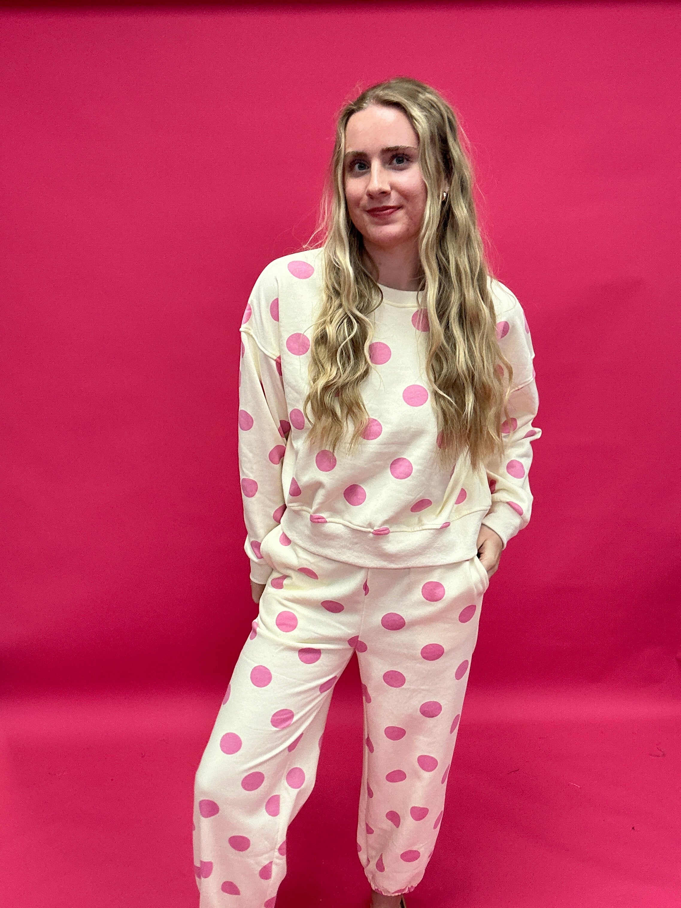 The Sweet Spot Polka Dot Sweatshirt - Shabby 2 Chic Boutiques