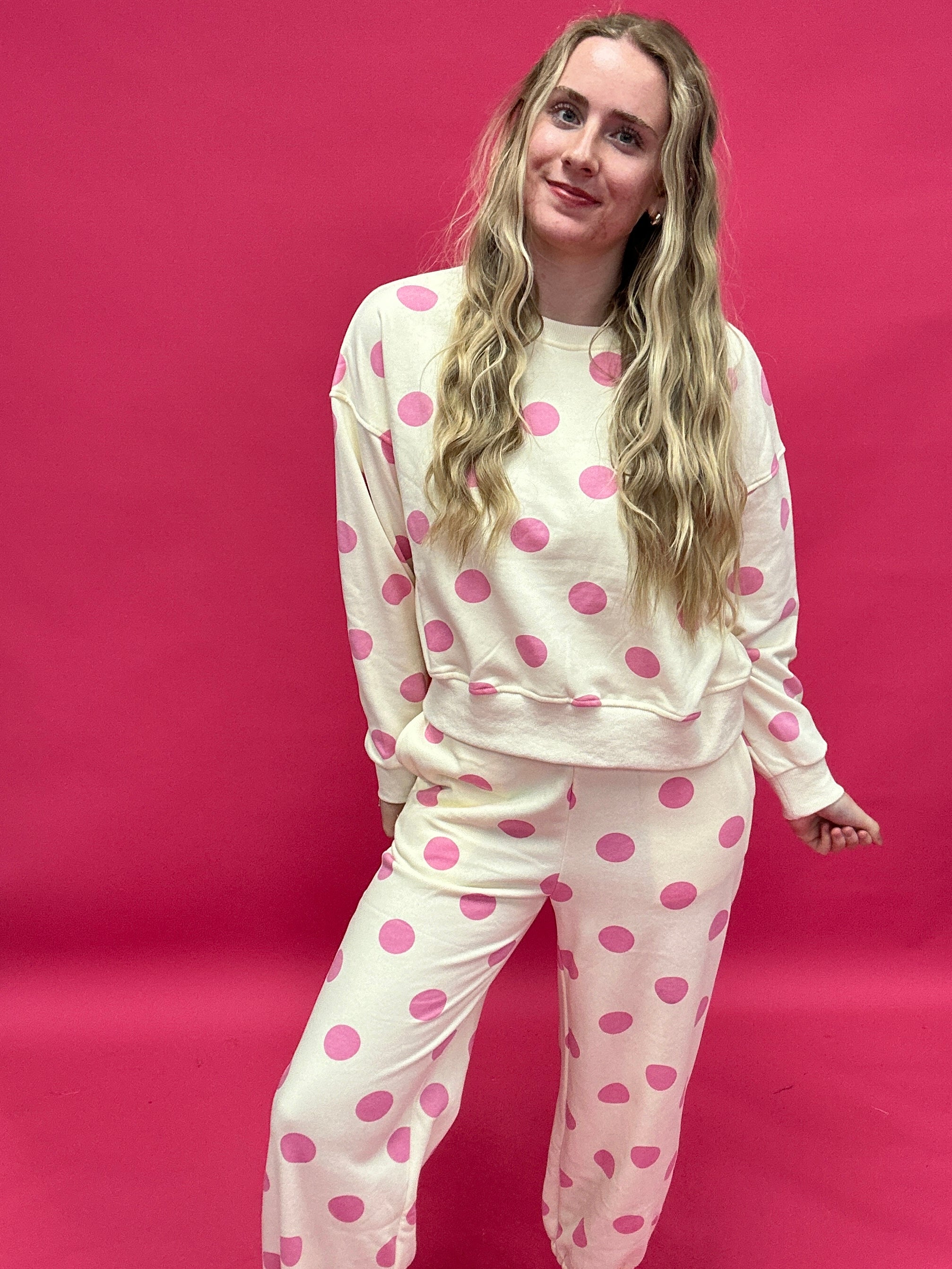 The Sweet Spot Polka Dot Sweatshirt - Shabby 2 Chic Boutiques