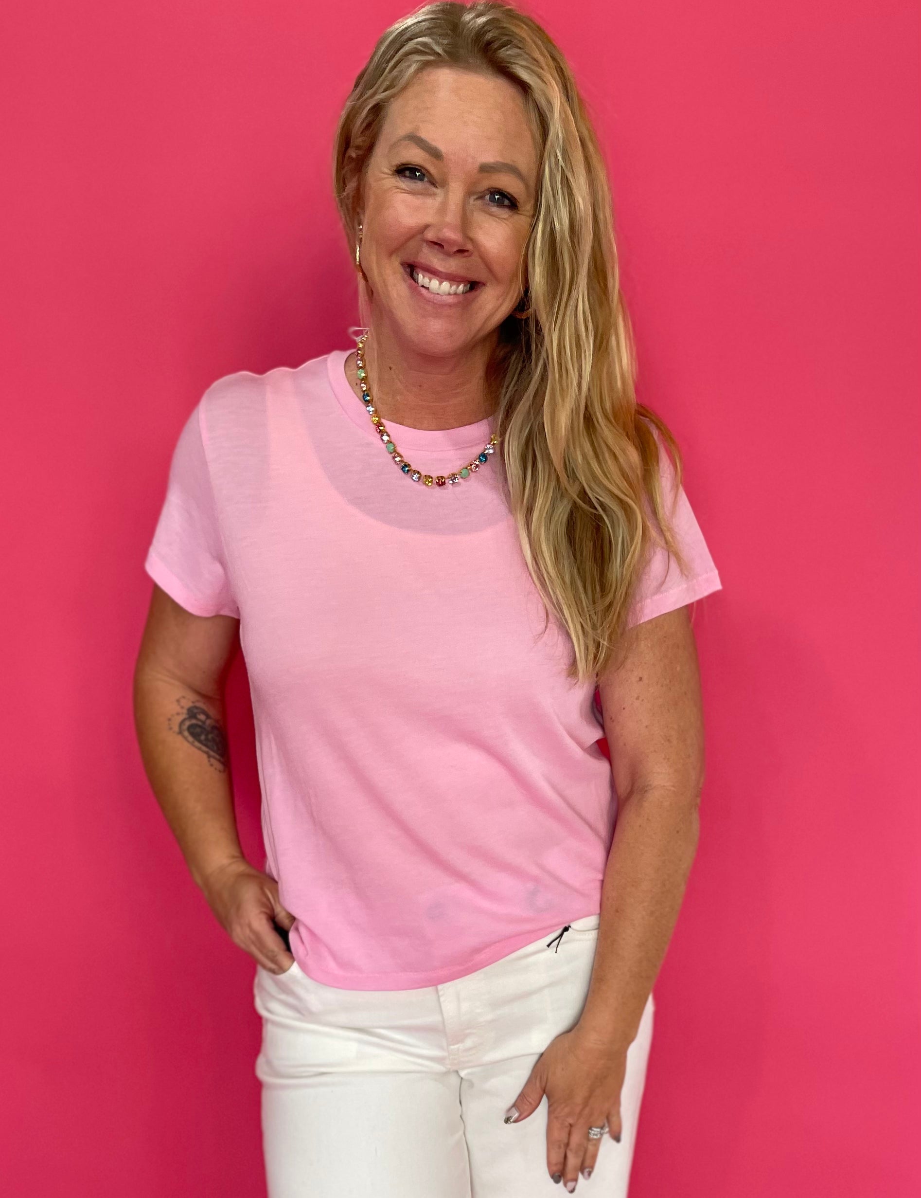 The Tourist Tee in Pink (Z Supply) - Shabby 2 Chic Boutiques