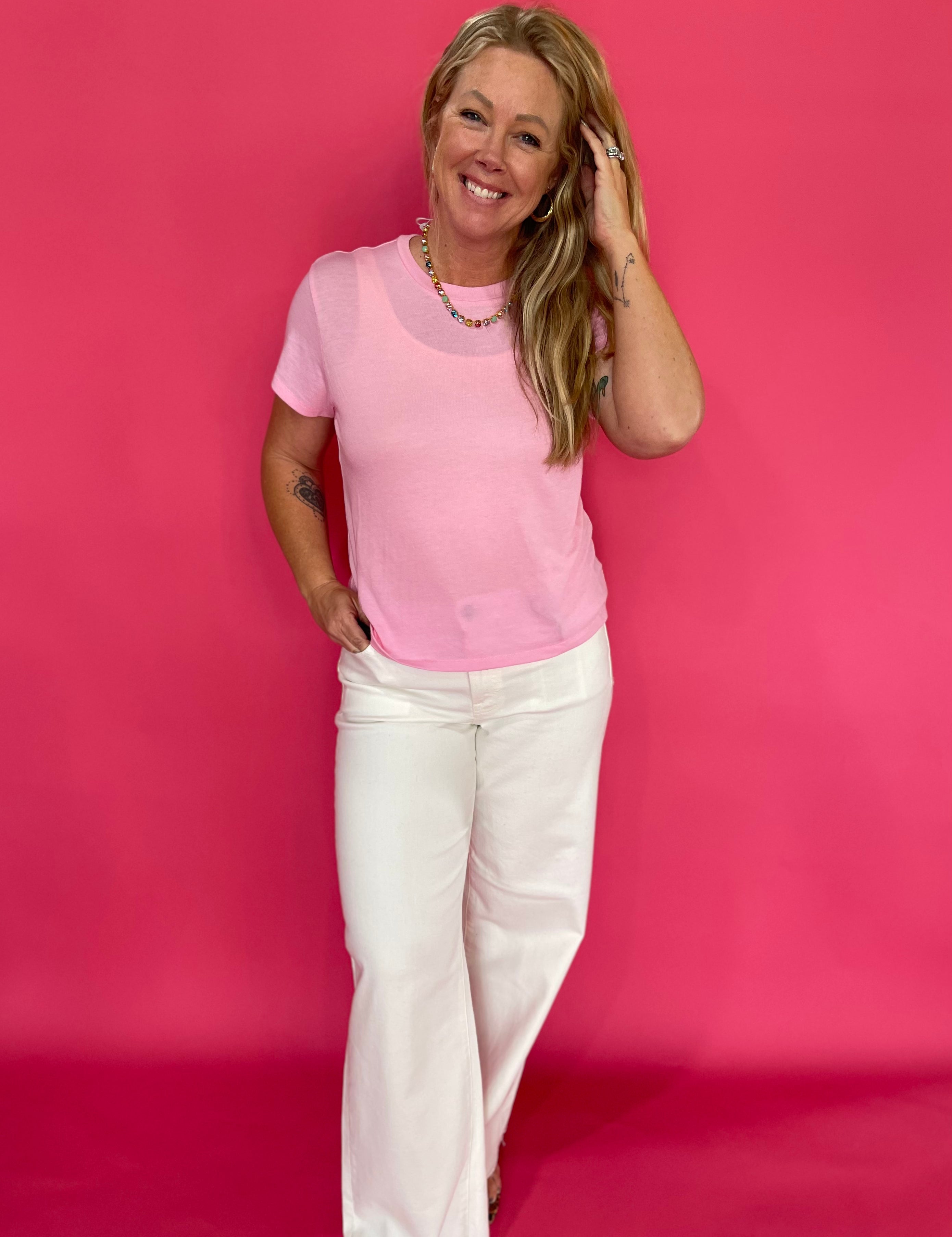 The Tourist Tee in Pink (Z Supply) - Shabby 2 Chic Boutiques