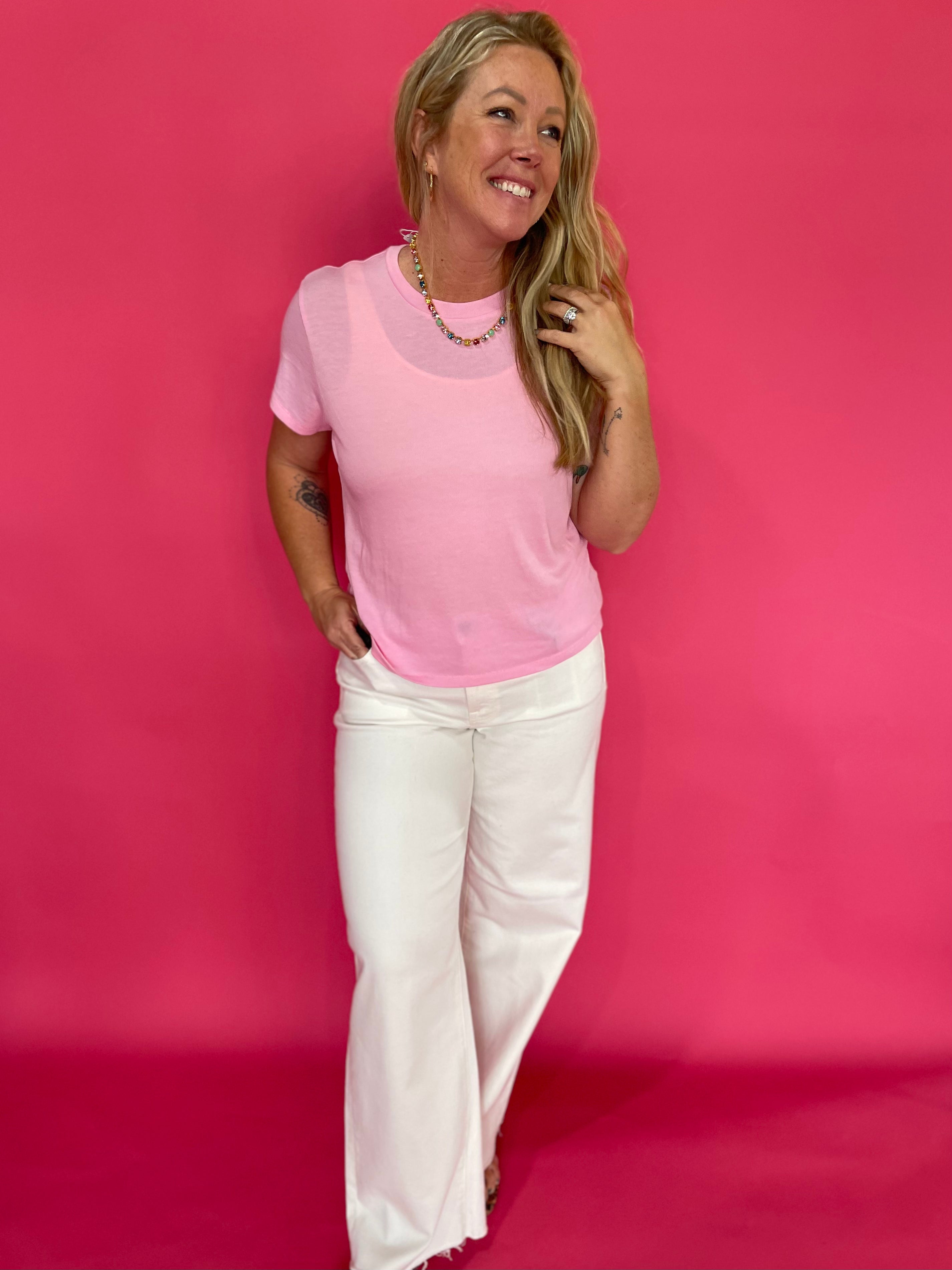 The Tourist Tee in Pink (Z Supply) - Shabby 2 Chic Boutiques