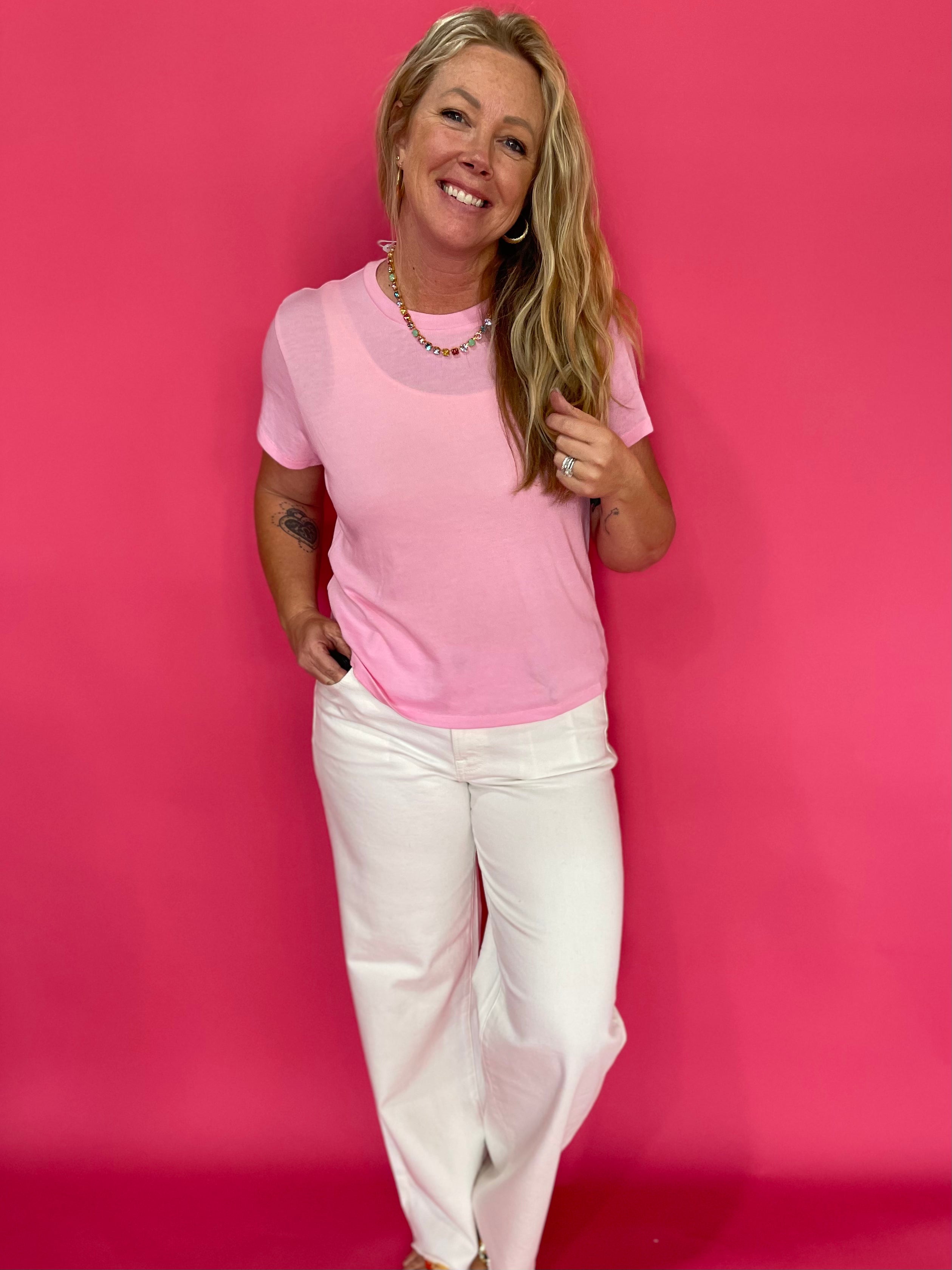 The Tourist Tee in Pink (Z Supply) - Shabby 2 Chic Boutiques