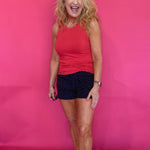 The “Wear It Again” Ribbed Tank in Red