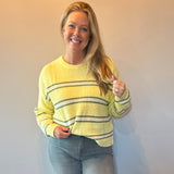 The Weekend Striped Sweater in Yellow