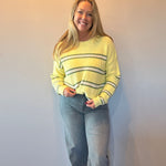 The Weekend Striped Sweater in Yellow