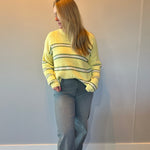 The Weekend Striped Sweater in Yellow