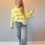 The Weekend Striped Sweater in Yellow