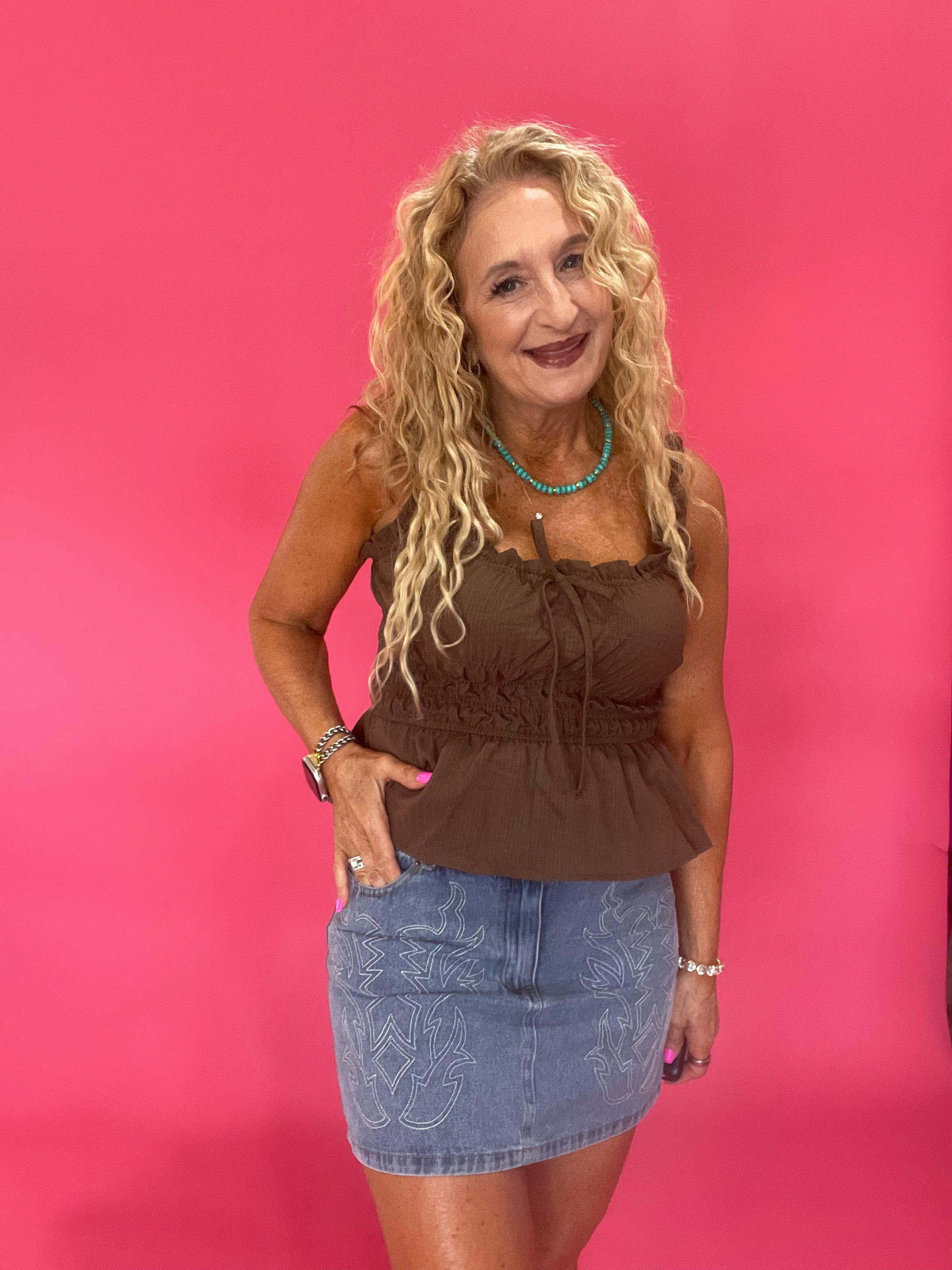 Tied & True Ruffle Tank