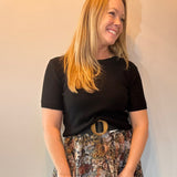 Timeless Charm Knit Top in Black