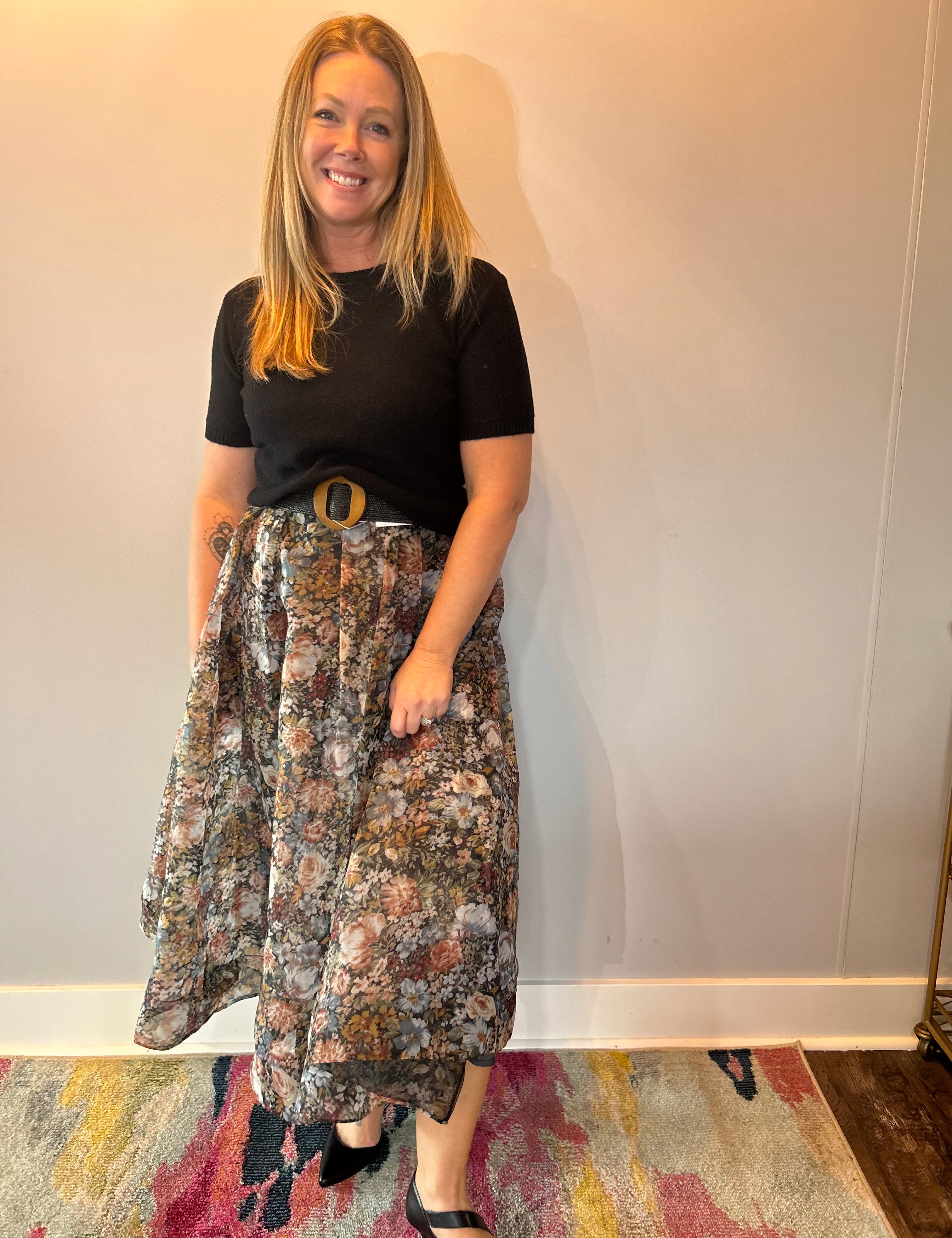 Timeless Charm Knit Top in Black