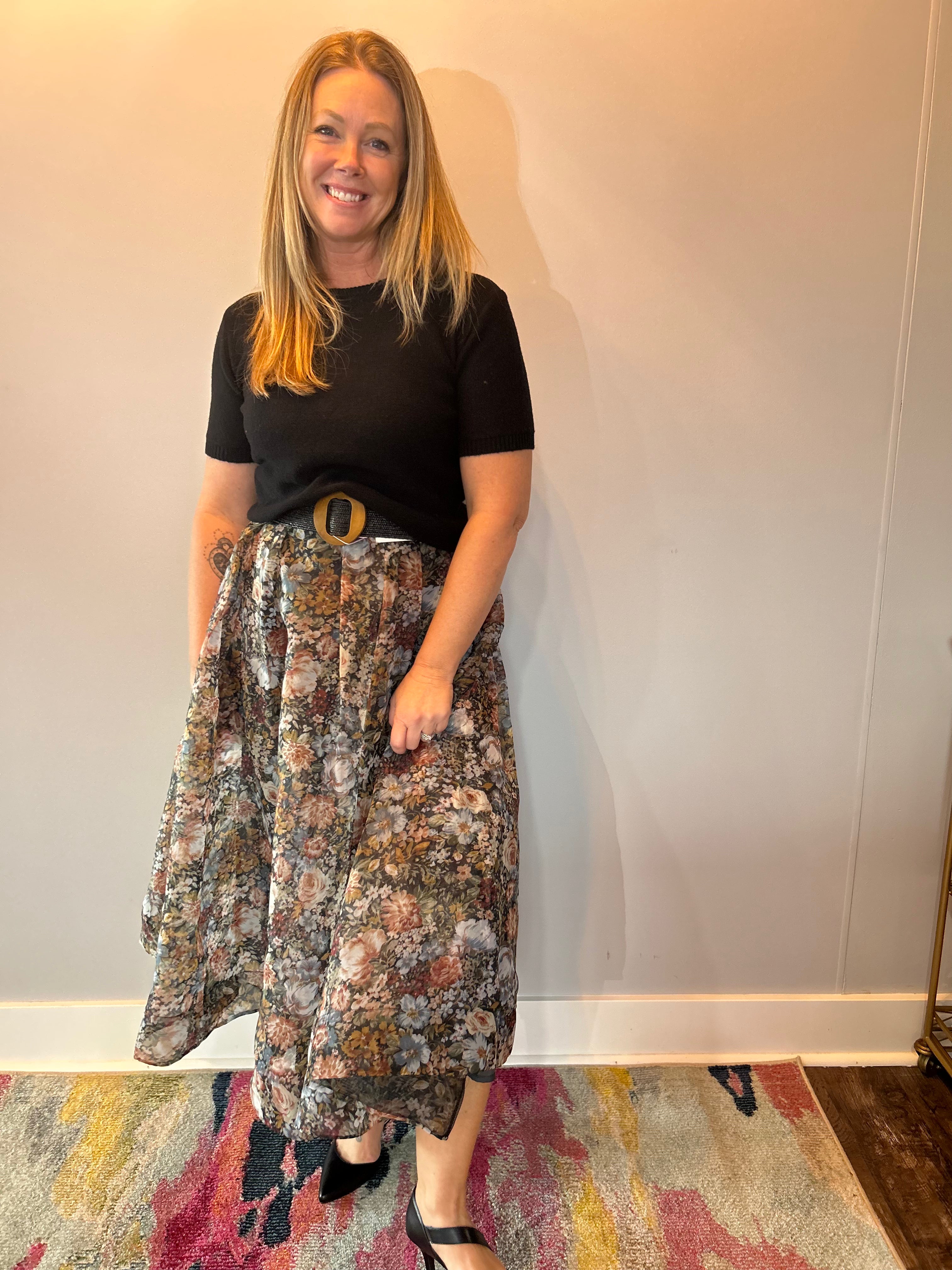 Timeless Charm Knit Top in Black