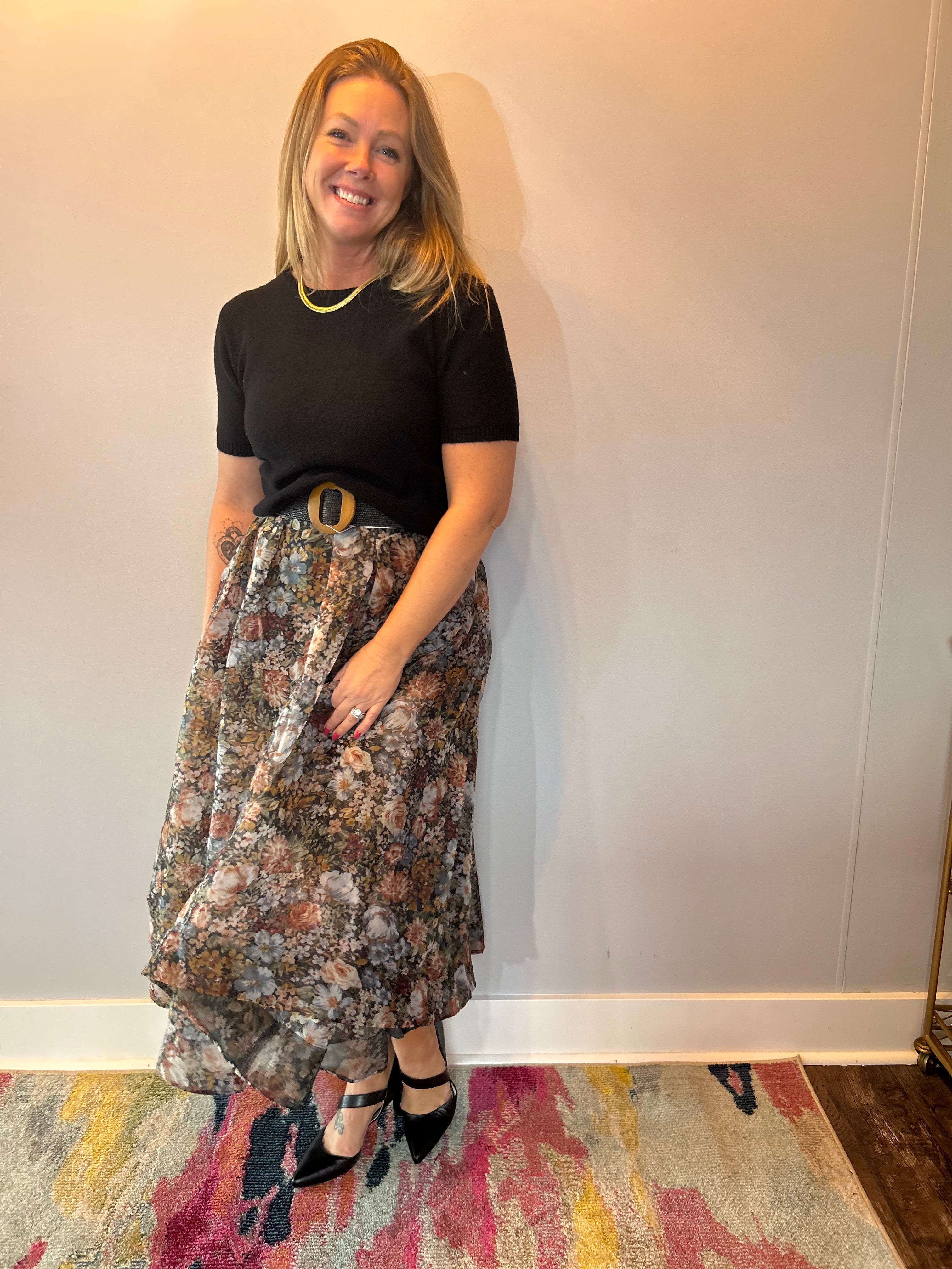 Timeless Charm Knit Top in Black