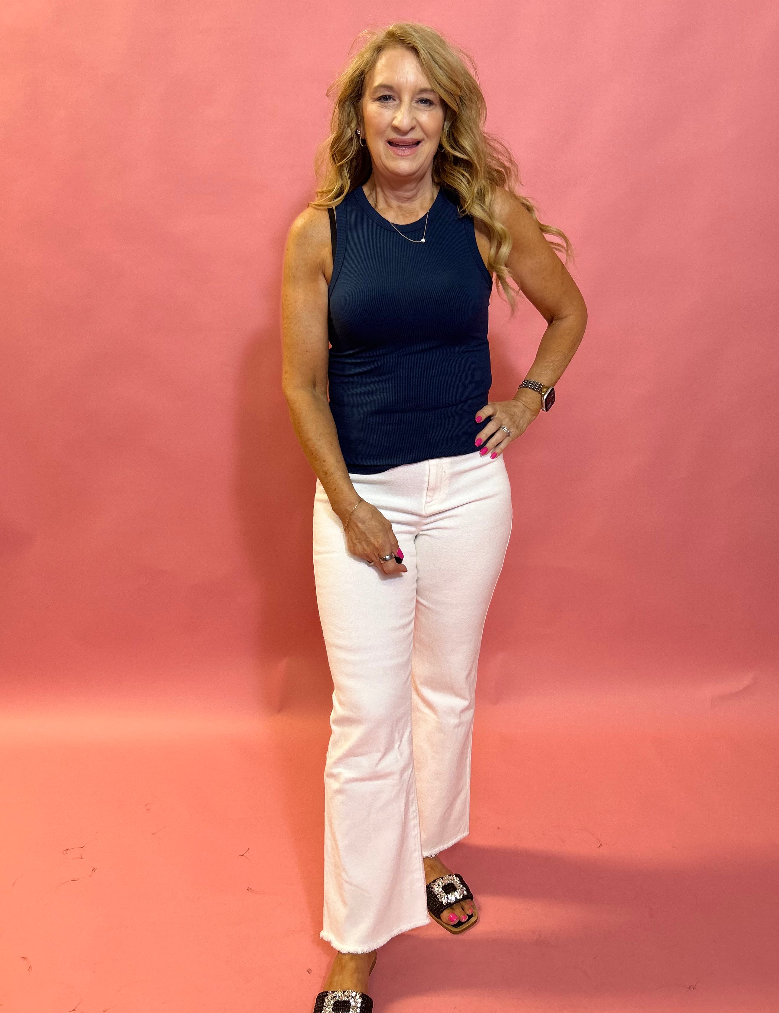 Timeless Comfort Knit Tank in Navy