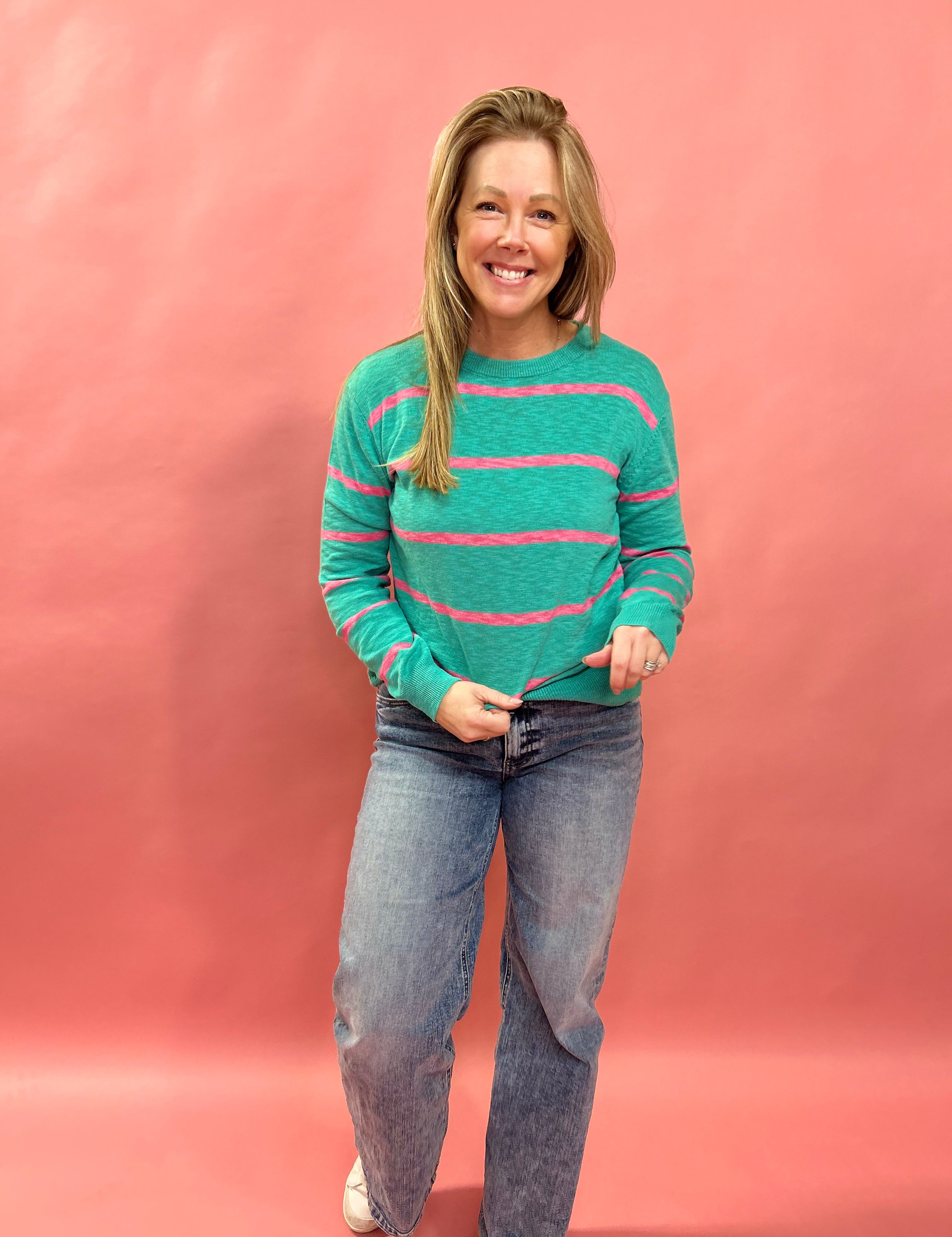 Timeless Stripes: Oversized Basic Knit Sweater