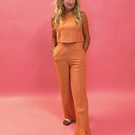 Torrey Wide Leg Pants in Tangerine