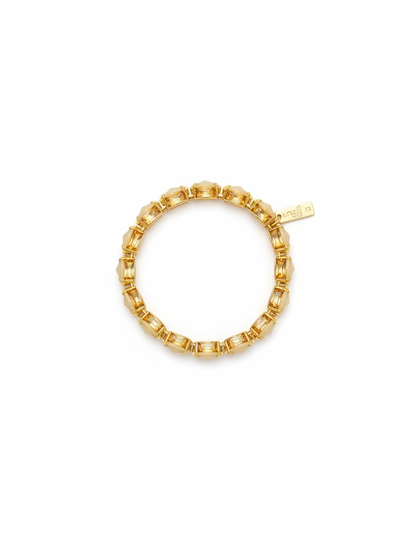 Croatia Stretch Bracelet in Matte Lemon Tova
