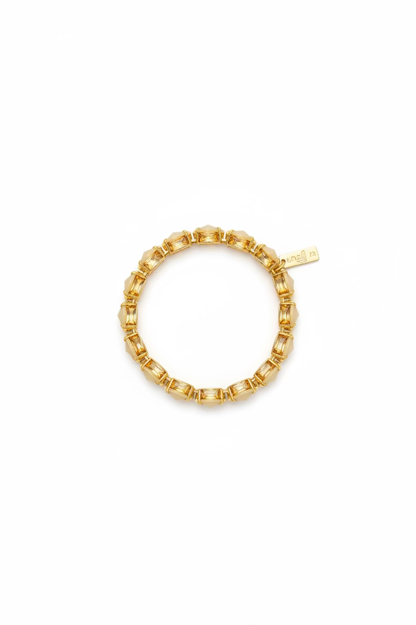 Croatia Stretch Bracelet in Matte Lemon Tova