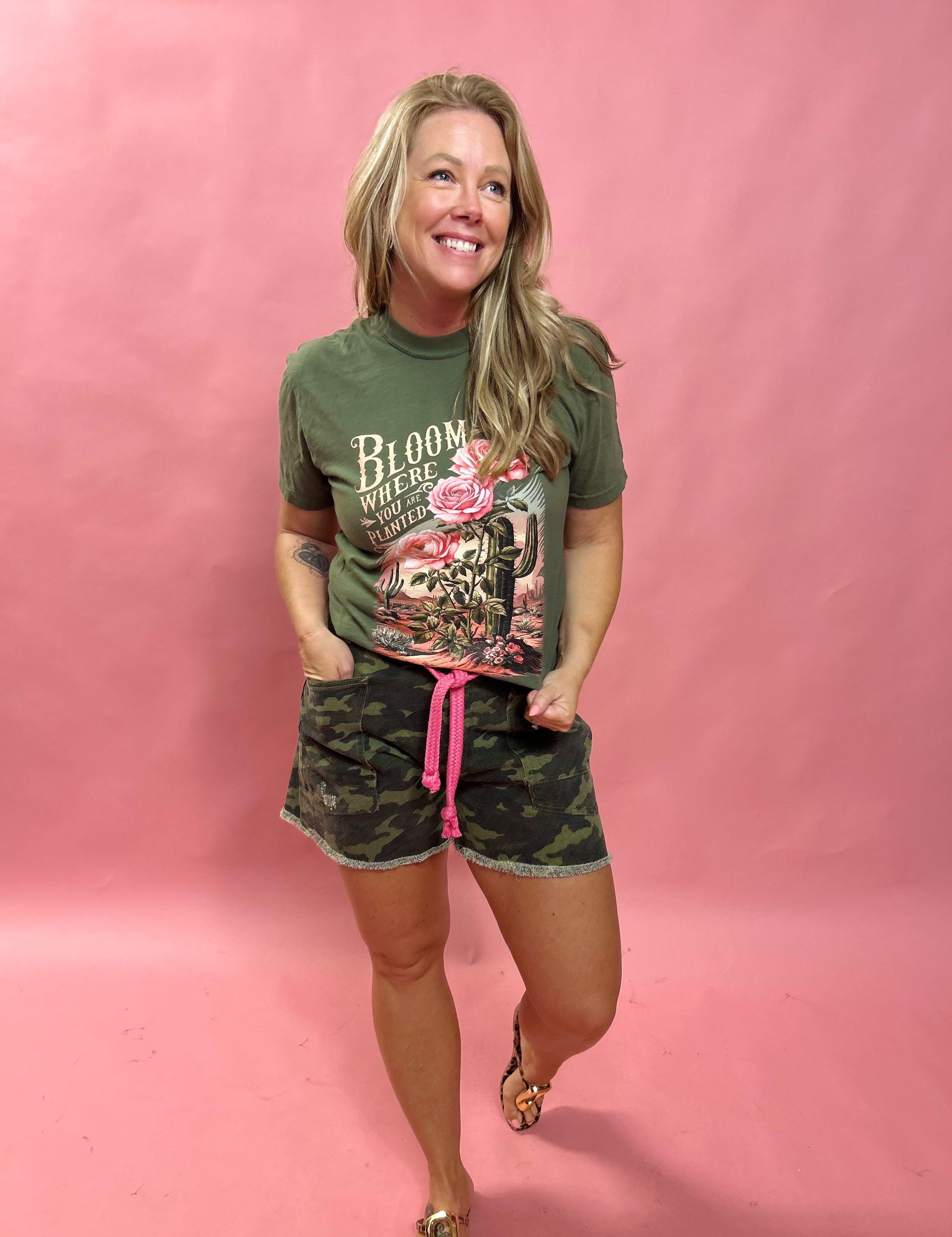 Trailblazer Camo Shorts – Braided Belt Utility Style
