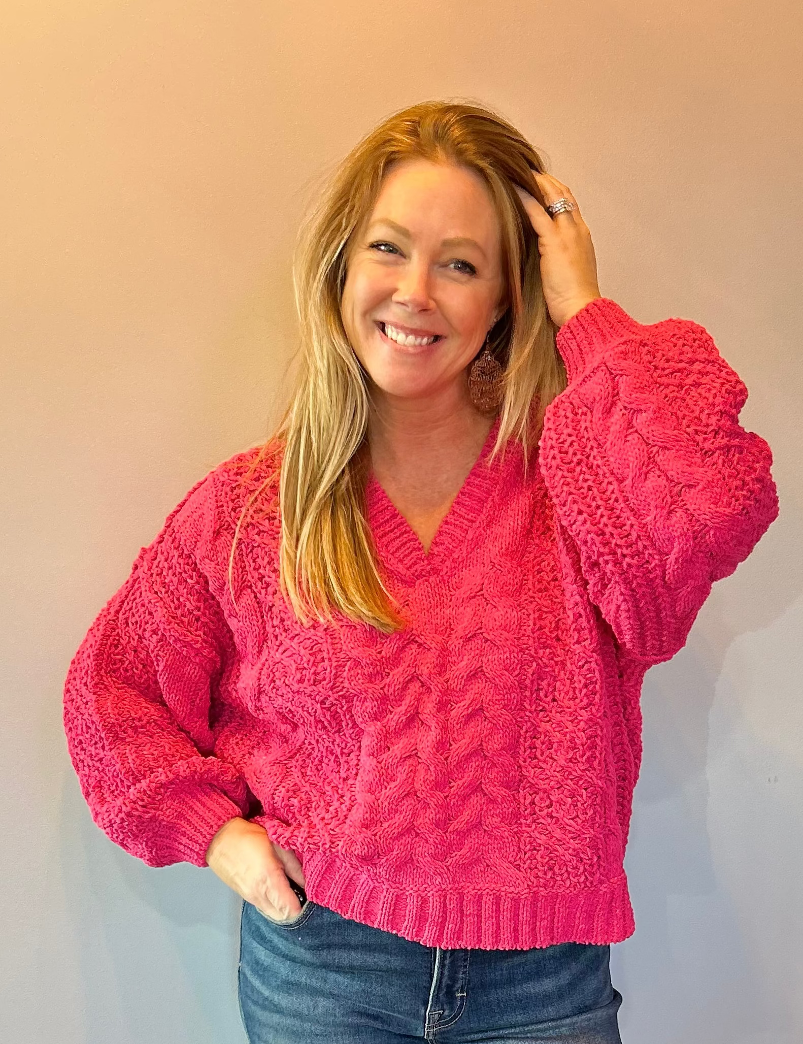 Twisted Chenille Overlay Sweater Top - Shabby 2 Chic Boutiques