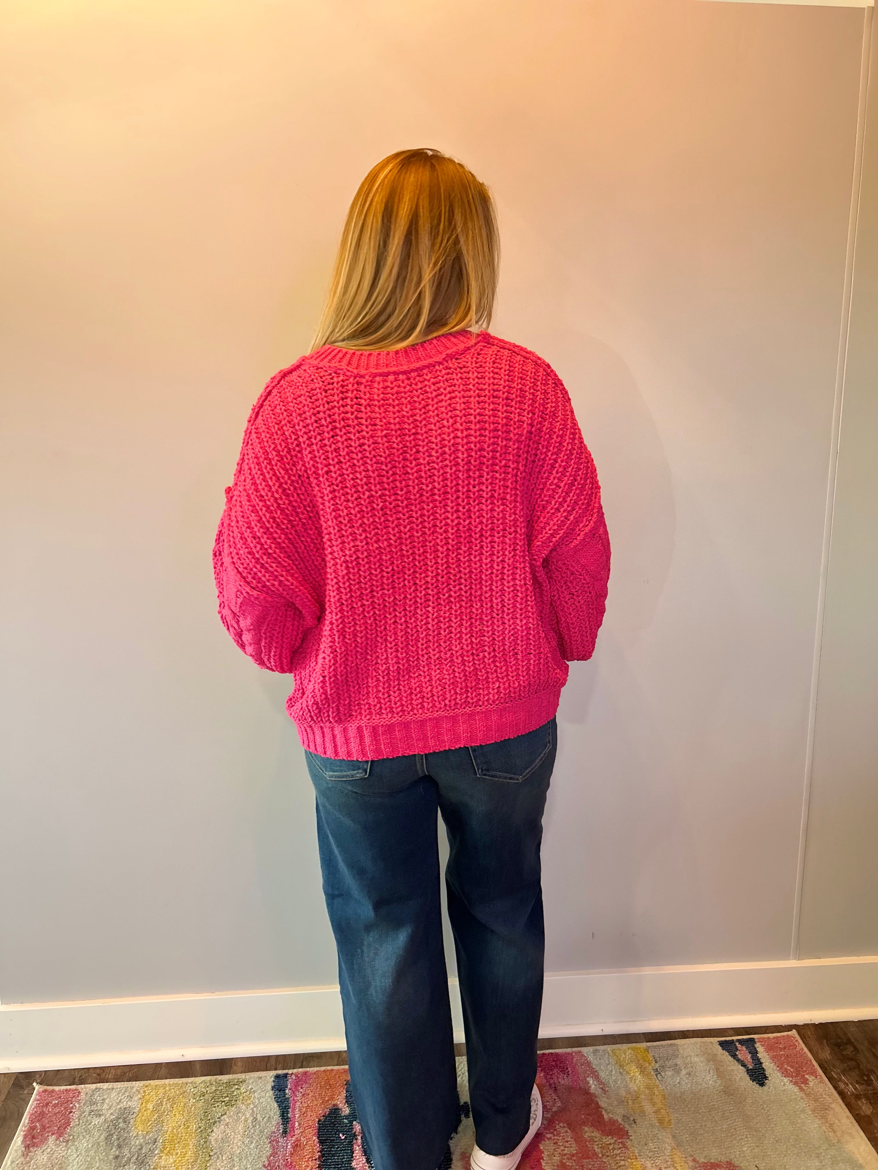 Twisted Chenille Overlay Sweater Top - Shabby 2 Chic Boutiques