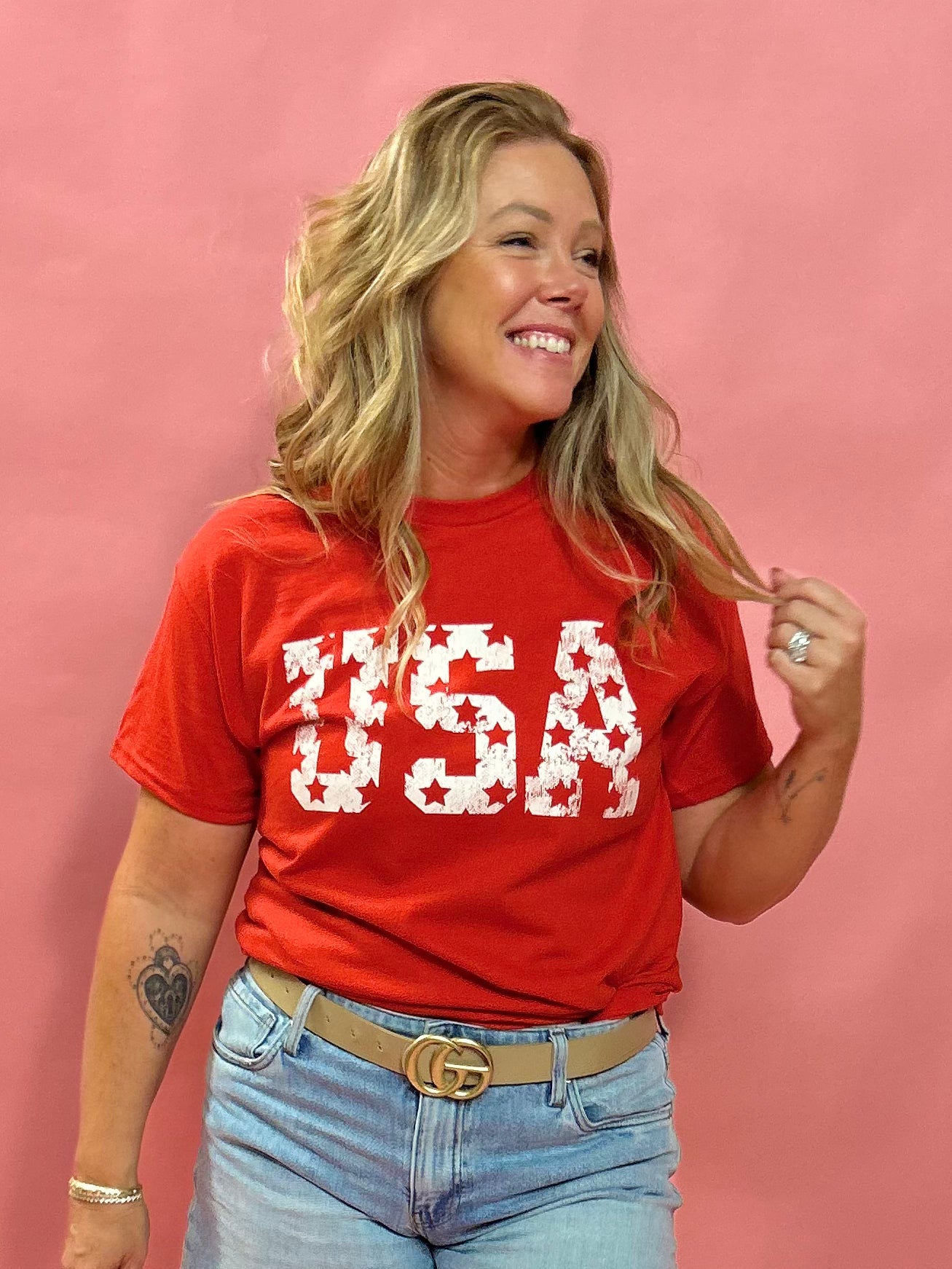 USA Patriotic Heavy Cotton Tee