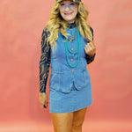 Urban Edge: Denim High-Waisted Skort
