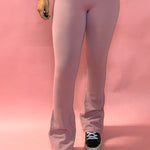 Venice Crossover Waist Yoga Pants in Pink